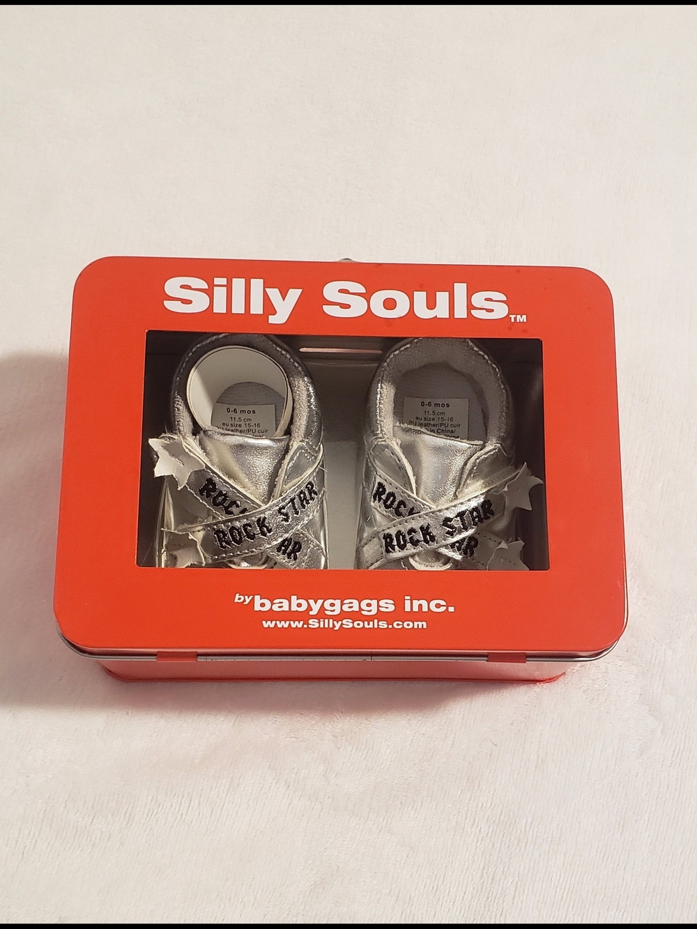 Baby Rock Star Silver Baby Shoes